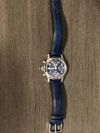 Vintage Hamilton Chrono - matic Automatic Watch Leather Strap 3