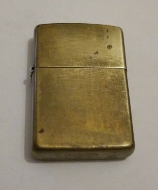1995 Vintage Zippo Lighter Solid Brass - Made In Bradford,  Usa As Found