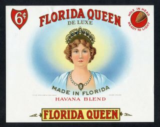 Old Florida Queen Cigar Label - Havana - Made In Florida