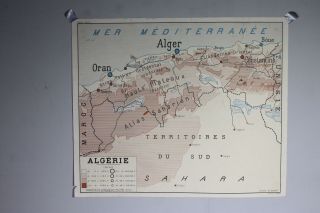 Vintage French School Map