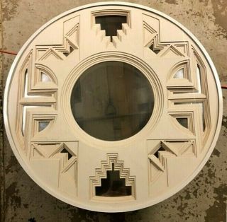 Vintage Greg Copeland - Round 3 - D Six Layer Paper Wall Sculpture Mirror - Signed