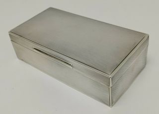 Vtg 1934 Asprey & Co Solid Sterling Silver Cigarette Jewellery Trinket Box 570g 3