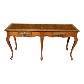 Vintage Traditional Baker Furniture Louis Xv Style Walnut Console Sofa Table