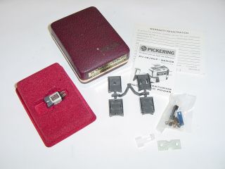 Vintage Pickering V - 15 White Stereo Turntable Phono Cartridge In Xv - 15 Case