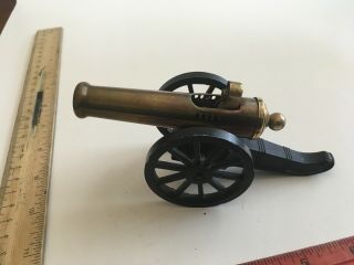 Vintage Brass Cannon Table Lighter - Made In Japan