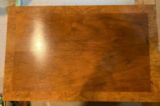 Baker Furniture Burl Walnut Kneehole Desk / Table 3