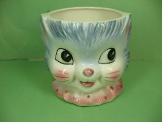 Vintage Japan Ceramic Kitty Cat Miss Priss Style Cookie Jar Lefton ? No Lid.