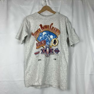 Vtg 1988 Washington Redskins Bowl Xxii T - Shirt Sz L Single Stitch