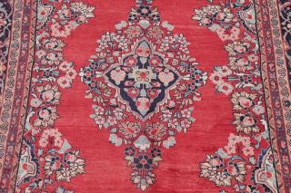 Vintage Traditional Floral Sarouk Area Rug Hand - Made Oriental Wool Carpet 7 