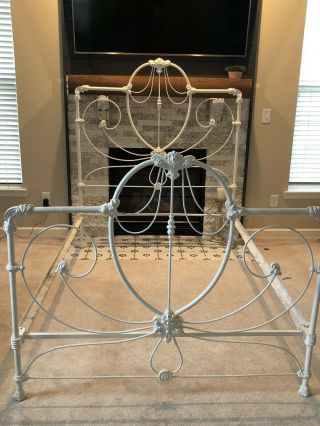 Antique Ornate Cast Iron Full Bed (shabby Chic)