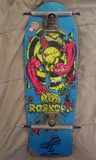 Near Vintage Santa Cruz Rob Roskopp Target 3 Skateboard Awesome Sims G&s