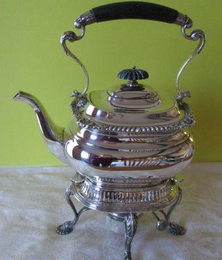 International " Lord Robert " Sterling Silver Teapot With Stand & Burner