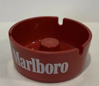 Vintage Marlboro Cigarette Ashtray Classic Red Plastic Melamine 4.  5 " Brookpark