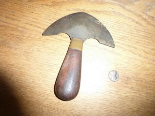 Vintage Antique Leather Worker Tool Cs Osborne & Co.  Newark Wood Handle