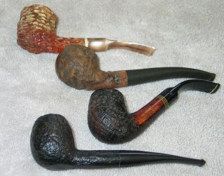 Vintage Set Of 4 Briar Tobacco Pipes