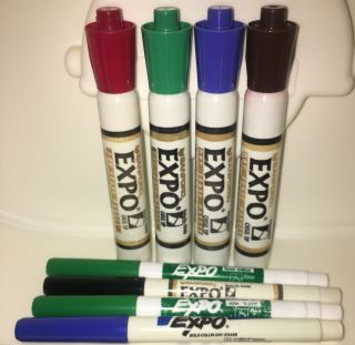 Vintage Expo Dry Erase Sanford Markers Chisel And Fine Point Purple