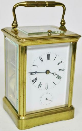 Rare Antique French 8 Day Petite & Grande Sonnerie Repeater Carriage Alarm Clock 3