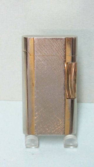 Vintage Zippo Contempo Japan Butane Lighter Gold And Scroll Design (lot2l)