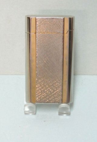 Vintage Zippo Contempo Japan Butane Lighter Gold and Scroll Design (lot2L) 2