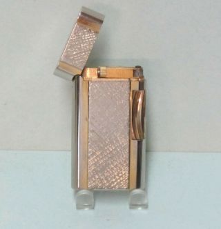 Vintage Zippo Contempo Japan Butane Lighter Gold and Scroll Design (lot2L) 3
