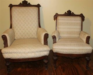 18305 Victorian Upholstered Arm Chairs