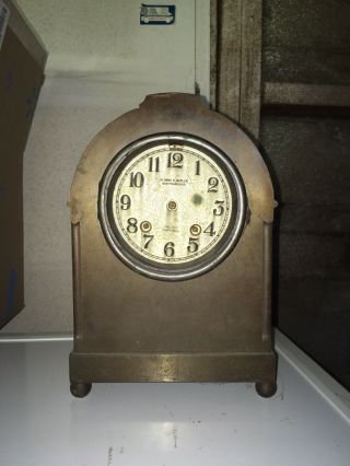 Antique Chelsea Clock Co.  Ships Bell Rare Solid Brass Mantel Shelf Clock