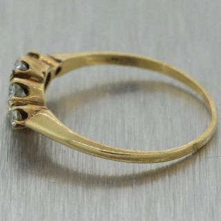 1880 ' s Antique Victorian 14k Yellow Gold 0.  65ctw Old Mine Cut Diamond Ring 2