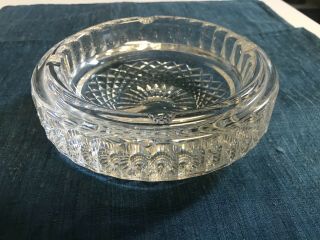 Vintage Large 7 " Waterford Cut Crystal Ashtray In