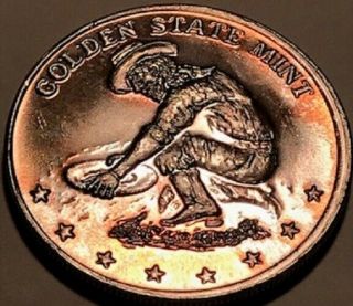 Golden State Gsm Prospector Gold Panner Vintage Toned 1 Oz 999 Silver
