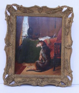 Fantastic Antique 19th Century Master Fine Oil Painting " Knights Lair "