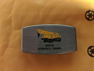 Vintage Zippo Pocket Knife Money Clip File Grove Hydraulic Cranes