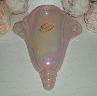 Vintage Raynham Pink Lustre Wall Pocket Vase In
