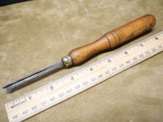 Old Tools Vintage Henry Greaves 3/16 " No.  7 Or 8 Sweep Straight Carving Gouge