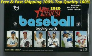 2020 Topps Heritage Mlb Baseball Hobby Box Factory 24 Packs Per Box