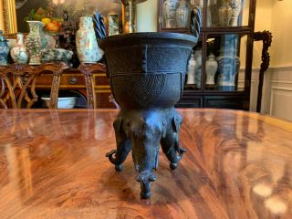 A Large Chinese Qing Dynasty Tripod Bronze Censer,  Marked. 2