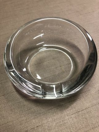 The Exchange National Bank Of Chicago Antique Art Deco Glass Cigar Ashtray