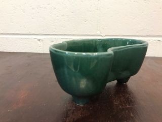Vintage Mid Century Green Footed Planter Bowl 402 Usa Pottery Mcm