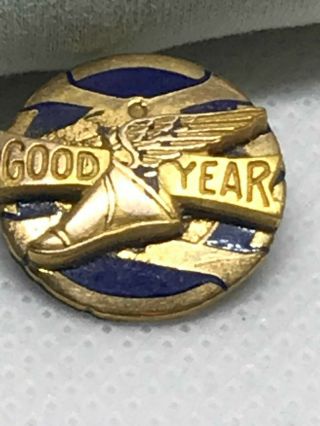 Vintage Goodyear Tire Co Winged Foot Pin - Back Employee Service Award Enameled (c