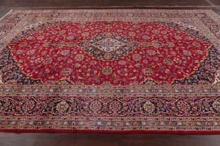 Traditional Floral Red Area Rug 8x11 Hand - Knotted Oriental Living Room