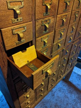 Library Bureau Sole Makers 60 Drawer Library Card Cabinet