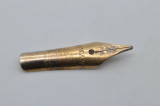 Lovely Vintage Spare Mabie Todd Swan 1 Fountain Pen Nib 14ct - Medium Tip