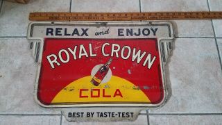 Antique Royal Crown Cola Rc Sign Soda Vintage Pop