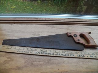 Vintage Hand Saw Germany Guarantee Blade Is 20 " Overall 24 " 10 Tpi