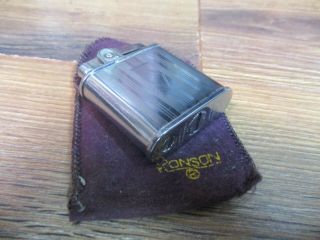 Vintage Ronson Whirlwind Etched Chrome Cigarette Lighter Pocket Cigar