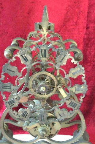 Quality English Fusee Skeleton Clock With Marble Base 2