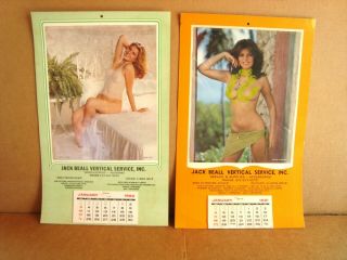 2 Vintage Lift Up Perfect Pin Up Girly Risque Calendars 1981 & 1982