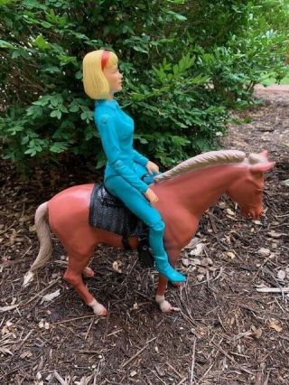 Marx Vintage Jane West Action Figure with Horse from Johnny West Series 3