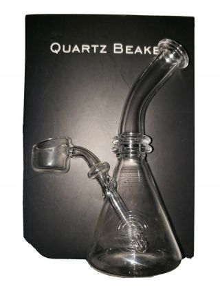 Quartz Beaker Water Pipe Fixed Stem And Bowl