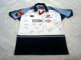Vintage Hand Signed Nsw Waratahs Rugby Union Jersey Hsbc 2002 2003 Size Large L