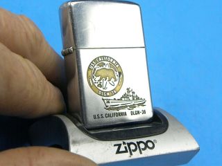 Zippo 1972 - Vietnam War Era - Uss California Dlgn 36 - All - Functional